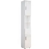 Vicco Badschrank Irma Weiß Hochglanz 30 x 192 cm