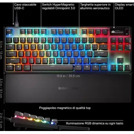 SteelSeries Apex Pro TKL Gen 3 Gaming Tastatur Schwarz