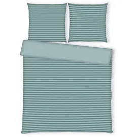 Tom Tailor MEDIUM STRIPES Türkis 200 x 220 cm + 2 x 80 x 80 cm