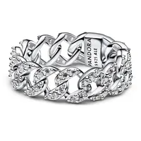 Pandora 193557C01 Kettenring für Damen Silber Pavé, 60/19,1