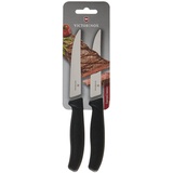 Victorinox Victorinox, Swiss Classic, Profi Steakmesser "Gourmet", Extra Scharfe Klinge, gerader Schliff, 12 cm, Robuster Kunststoffgriff, Rostfreier Stahl, schwarz