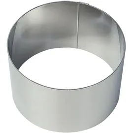 casativo Dessert- & Speiseringe (6er-Set) Ø 8 cm mit Heber & Stampfer – Profi-Anrichtringe aus rostfreiem Edelstahl für kreative Gerichte