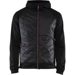 Blakläder Hybrid Sweater Service Plus, schwarz / rot, Unisex-Größe: 2XL
