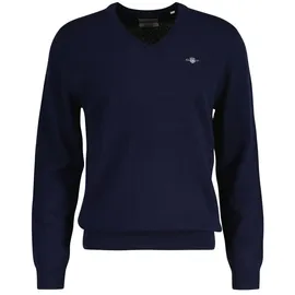 GANT Herren Extrafine Lambswool V-Neck, Pullover, marine XXL
