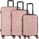 Pierre Cardin 4 Rollen Kofferset 3-teilig, pink gold