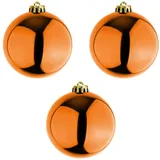 Mojawo 3 Stück XXL Weihnachtsbaumkugeln Christbaumkugeln Orange Ø 20cm