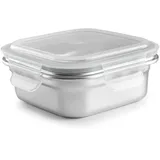 Ibili Keepklin quadratische Lunchbox, 500 ml, Edelstahl, mikrowellengeeignet, luftdichter Deckel