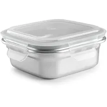 Ibili Keepklin quadratische Lunchbox, 500 ml, Edelstahl, mikrowellengeeignet, luftdichter Deckel