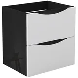 duschspa Waschtisch Unterschrank Waschtischunterschrank Waschbeckenunterschrank Badschrank, 50-120cm Hängeschrank, Matt / Hochglanz schwarz 50 cm x 52 cm x 38.8 cm