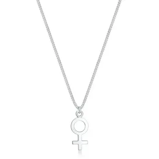 Elli Kette mit Anhänger Anhänger Venus 925 Sterling Silber, Venus-Symbol silberfarben
