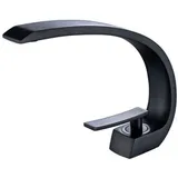 Moderne Waschtischarmatur, wassersparend, Wasserfall-Waschtischarmatur, kreative WC-Armatur, schwarz