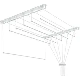 DECKENWÄSCHETROCKNER 6x150 / 6 BARS FÜR WÄSCHEREI 150CM /Badzubehör, Badzubehör, Wäschetrockner, Deckenmontage, zurückgewonnene Höhe, für Wäsche