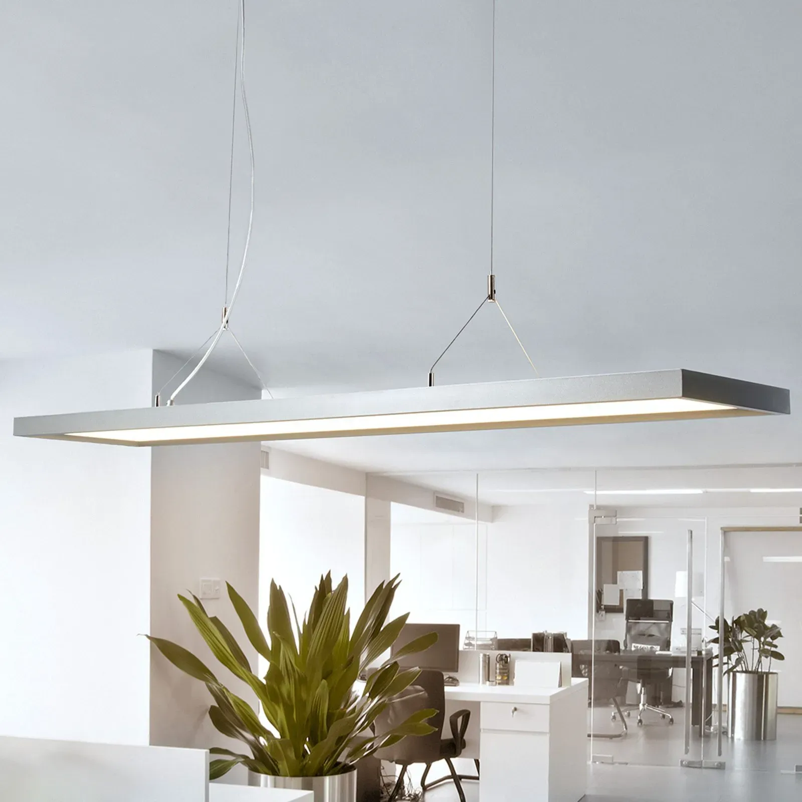 Pendelleuchte Arcchio, Dorean, dimmbar, Grau, für Arbeitszimmer / Büro, Metall, Modern - 120 - 26 - 3