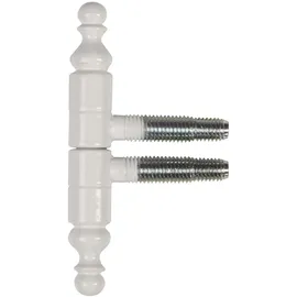 Sfs Einbohrband mit Zierkopf 13 mm - Stahl weiß RAL 9016 *