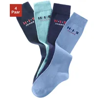 H.I.S. H.I.S Kniestrümpfe Packung, 4 Paar tlg. mit verstärkten