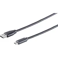 S-Conn 77143-3.0 USB Kabel 3 m USB 2.0 USB A USB C Schwarz