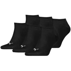 PUMA Unisex Socken, 6er Pack - Sneaker-Socken, Damen, Herren, einfarbig Schwarz 47-49