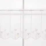 SCHÖNER LEBEN. Scheibengardinen Meterware nähfrei Stickerei weiß 45cm Höhe