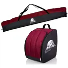 BambiniWelt by Rafael K. Skitasche Skitasche Ski-Schuh-Tasche KOMBI SET 160cm oder 180cm wasserdicht (Skitasche + Skischuhtasche), wasserdichtes, starkes Cordura-Gewebe rot|schwarz