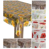 laro Tischdecke Wachstuch-Tischdecke Wachstischdecke Gartentischdecke braun 160 cm x 100 cm