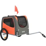 Hundeanhänger 30 Kg Fahrradanhänger Kohlenstoffstahl + 600d Oxford-gewebe + Pp Faltbar 1440 X 720 X 779 Mm Als Anhänger Gefaltete Größe 760 X 560 X 195 Mm Orange&grau