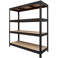 officemarshal Weitspannregal Schwarz - Gesamtlast 1200 kg - 177 x 200 x 60 cm