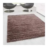 Carpettex Hochflor Teppich Wohnzimmer Einfarbig Design Prime Shaggy Teppich Mocca 160x230 cm - Langflor Teppich Schlafzimmer Flokati Teppich Flauschig Super Soft Küchenteppich Wohnzimmerteppich