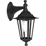 EGLO Außenleuchte Aluminium, Glas 35,0 cm 1-flammig schwarz
