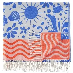 Codello Strandtuch mit Beach-Print blau Damen 