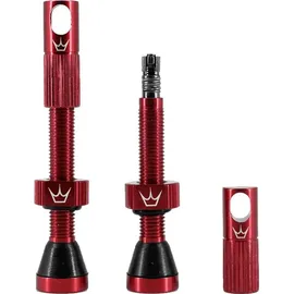 Peaty's MK2 Tubeless Ventile 80 mm Rot