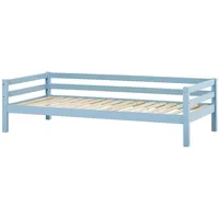 Hoppekids Kinderbett »ECO Dream MY COLOR, Einzelbett, Juniorbett 90x200«, mit drei Seiten, Rausfallschutz, Kiefer Massivholz blau