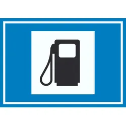 Tankstelle Symbol Schild A4 (210x297mm)