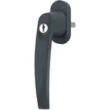 MS Beschläge Abschließbarer Fensterbeschlag Rasterolive Alu Fenstergriff Anthrazit RAL7016)