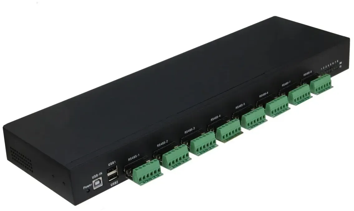 RealPower 284515 Serieller Konverter/Repeater/Isolator USB 2.0 RS-422/485 Schwarz