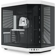 HYTE Y70 Zweikammer ATX Midi Tower Gaming Gehäuse Schwarz/Weiß mit Glasfenster