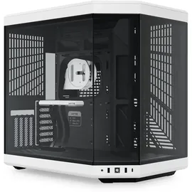 HYTE Y70 Zweikammer ATX Midi Tower Gaming Gehäuse Schwarz/Weiß mit Glasfenster