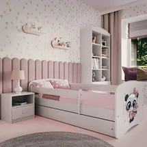 raumhirsch furniture Kinderbett Panda 70 x 140 cm Holzwerkstoff weiß