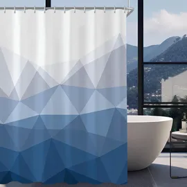 lerores Duschvorhang Geometrischer Verlauf 180 x 200 cm wasserdicht
