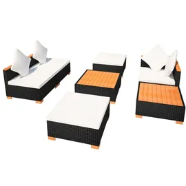 vidaXL Garten-Lounge-Set schwarz 42757