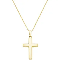 Luigi Merano Kette Kreuz Anhänger, Gold 585 45 cm Damen