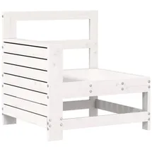 vidaXL Gartensofa mit Armlehne weiß
