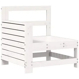 vidaXL Gartensofa mit Armlehne weiß