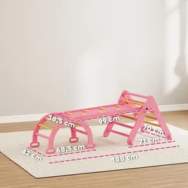 aiyaplay Kletterdreieck 7-in-1 Rosa