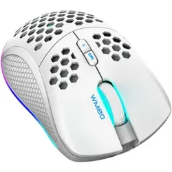 Deltaco Gaming White Line WM80 Kabellose leichte Gaming-Maus. RGB LED - Weiß