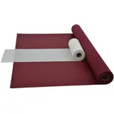 Sensalux Kombi-Set 1 Tischdeckenrolle 1,5m x 25m Bordeaux + Tischläufer 30cm weiß