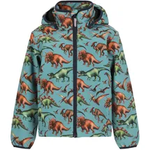 ZigZag Softshelljacke "Stereo", Jungen, Gr. 98, blau (blau, beige), 94% Polyester, 6% Elasthan, bedruckt, mehrfarbig, normal, ohne Ausschnitt, Jacken Softshelljacke, mit coolem Print und schützenden Eigenschaften