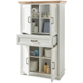 Möbel Kraft Badschrank Varese 83 x 138 x 43 cm Weiß