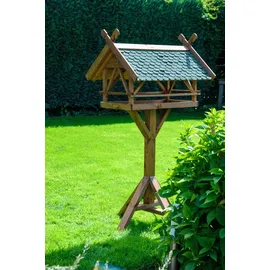 Dobar Vogelfutterhaus Westfalen 78 x 62 x 148 cm, Grün/Braun, Holz