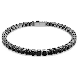 Armkette SWAROVSKI "Schmuck Geschenk Matrix Armband" Gr. M, schwarz (schwarz, schwarz), Armbänder, Damen, M, Metall-Keramik, Metall, Keramik, mit Swarovski Kristall