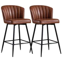 WAHSON OFFICE CHAIRS Barhocker 2er Set, Moderner pu Leder